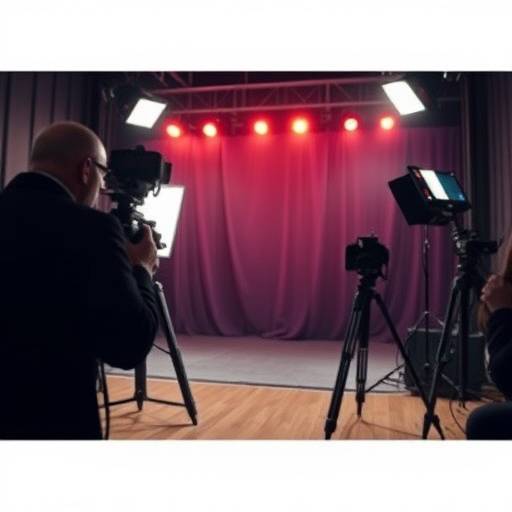 Behind the scenes of a film set thumbnail